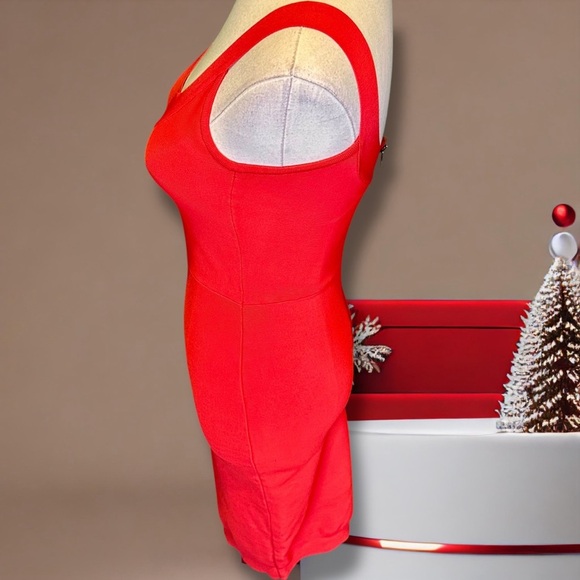 BCBGMaxAzria Bright Red Sleeveless Bandage / Bodycon Style Mini Dress Size XS - Picture 5 of 12